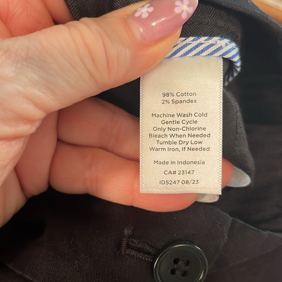 Talbots Curvy The Perfect Chino Pants NWT Size 8 Black Straight Leg - Picture 7 of 9